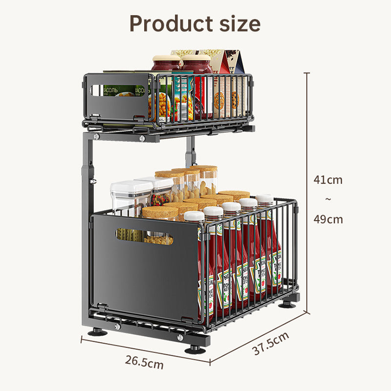 2-Tier Pull-Out Cabinet Organize
