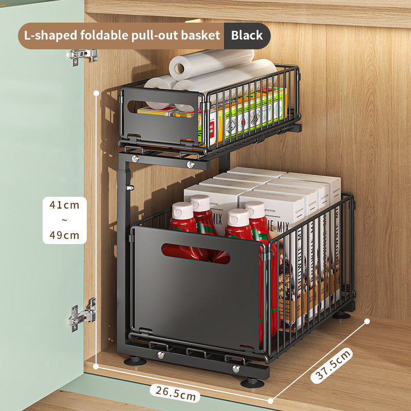 2-Tier Pull-Out Cabinet Organize