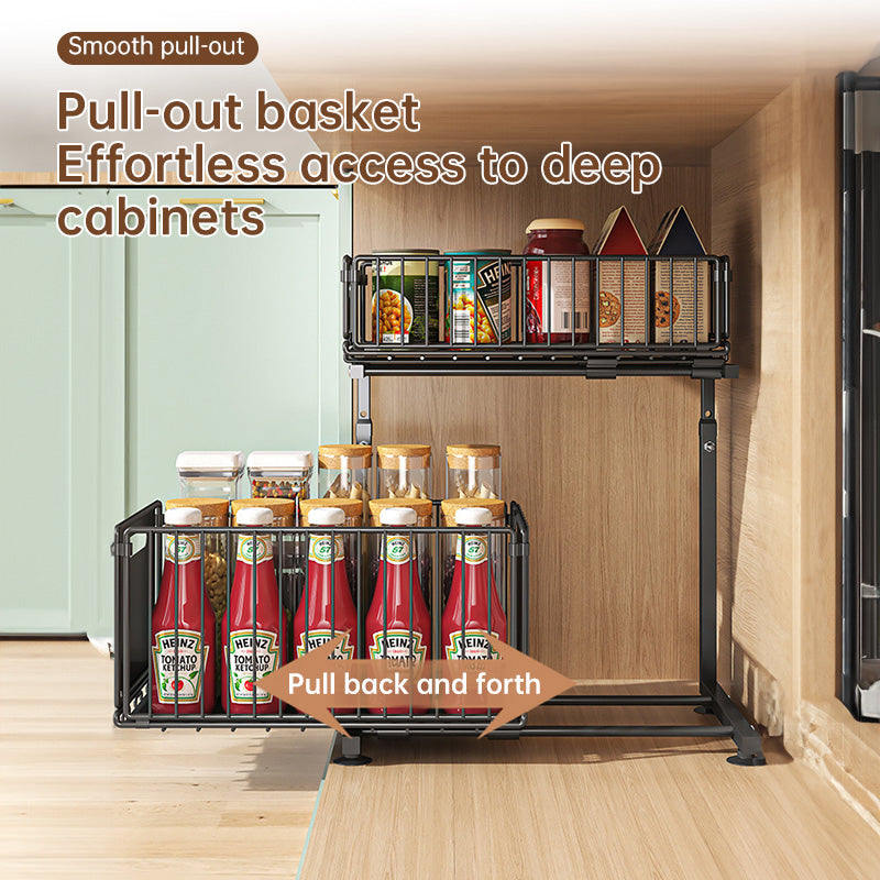 2-Tier Pull-Out Cabinet Organize